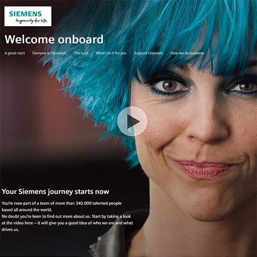 Siemens Pre-boarding website