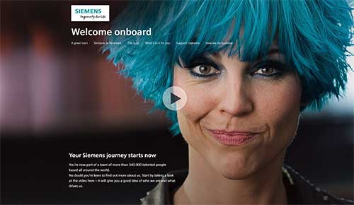Siemens pre-boarding website